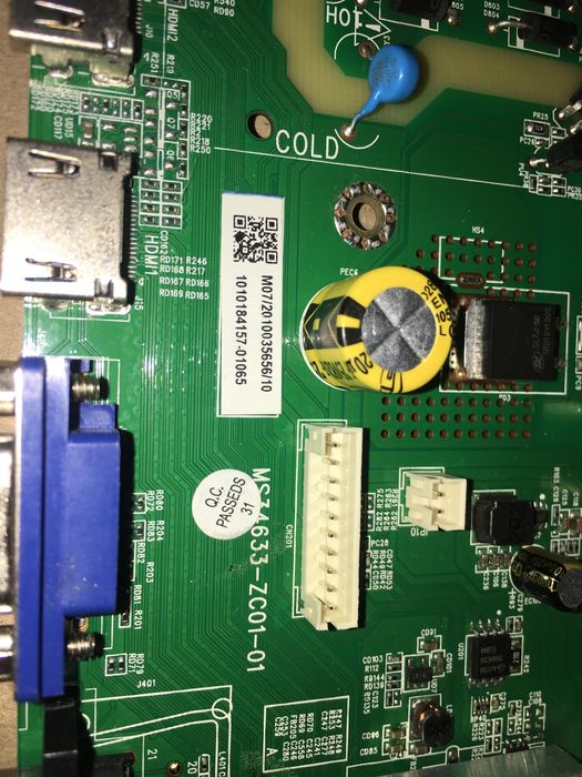 Плата телевизора KIVI MS 34633-ZC01-01 Main board материнська плата