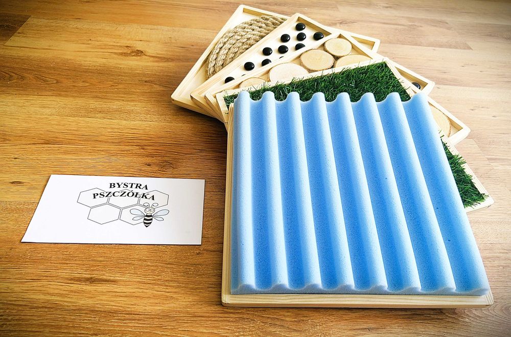 Ścieżka sensoryczna, SI, panele typu Montessori, MEGA duże, 5 szt