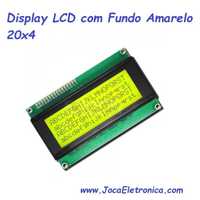 Display LCD com Fundo Amarelo 20x4