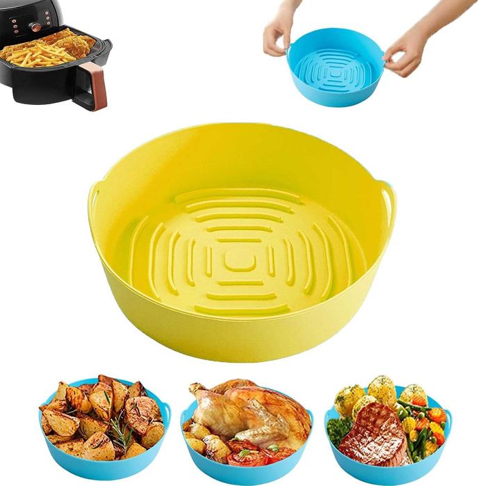 Silikonowy wkład do frytkownicy beztłuszczowej Airfryer zielone 2 szt.