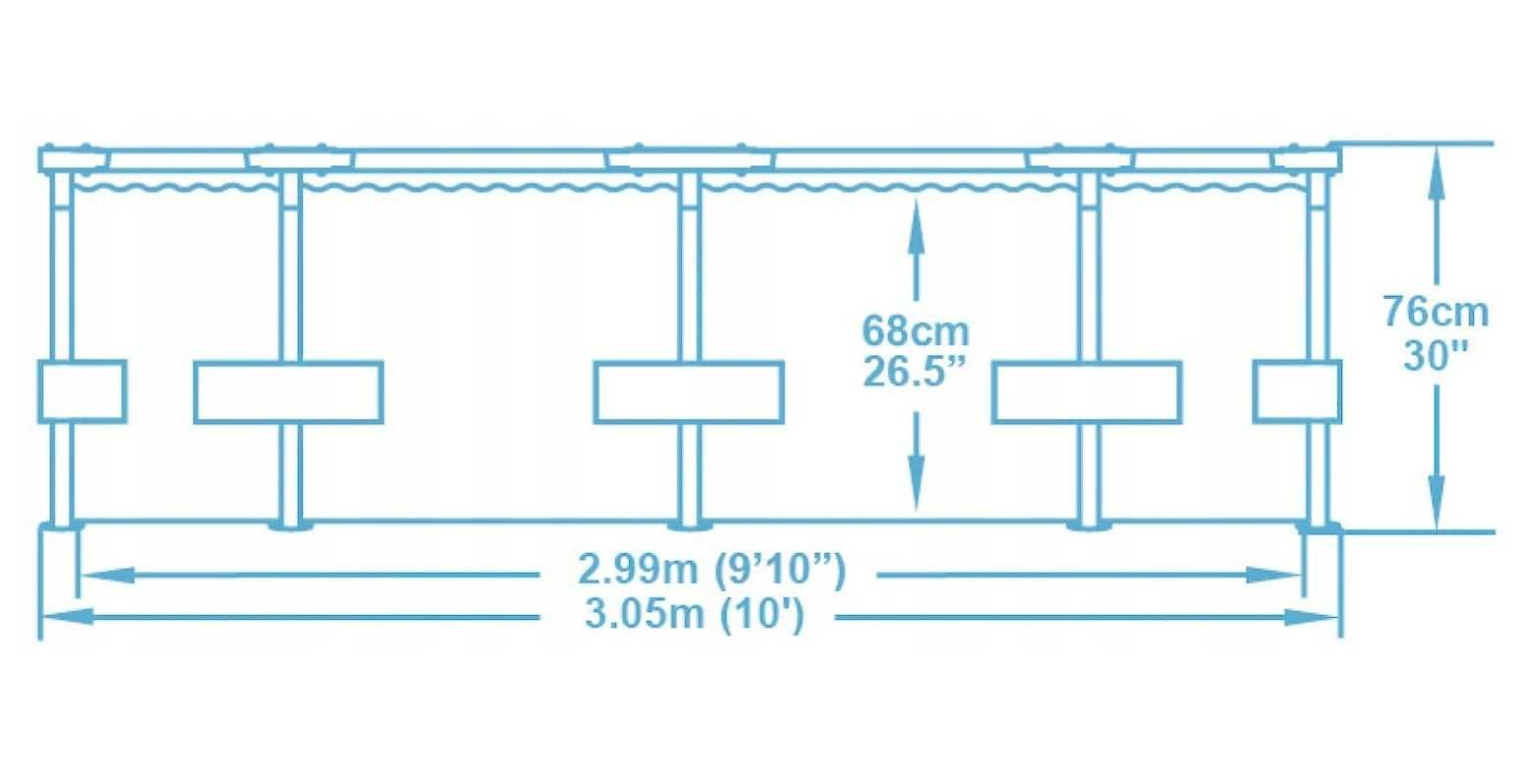 Каркасний басейн Bestway 56408 розмір 305 x 76 см з насосом