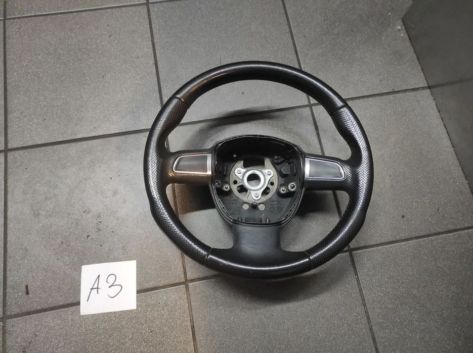 KIEROWNICA 3 RAMIENNA SKÓRZANA SKÓRA S LINE PIKOWANA AUDI A3 8P A4 B6 B7 A5 8T A6 C6 Q5 8R Q7 4L WYSYŁKA !!!!!