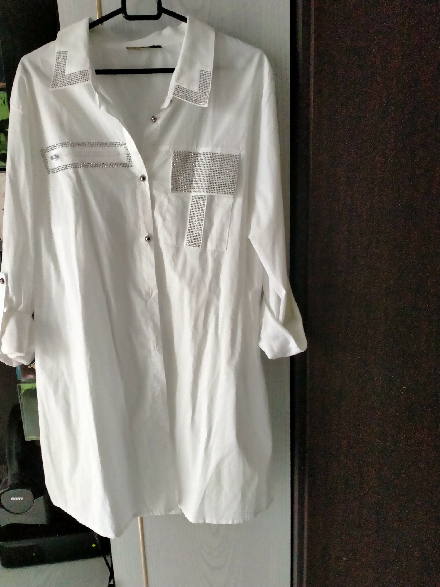 Biała bluzka duży rozmiar