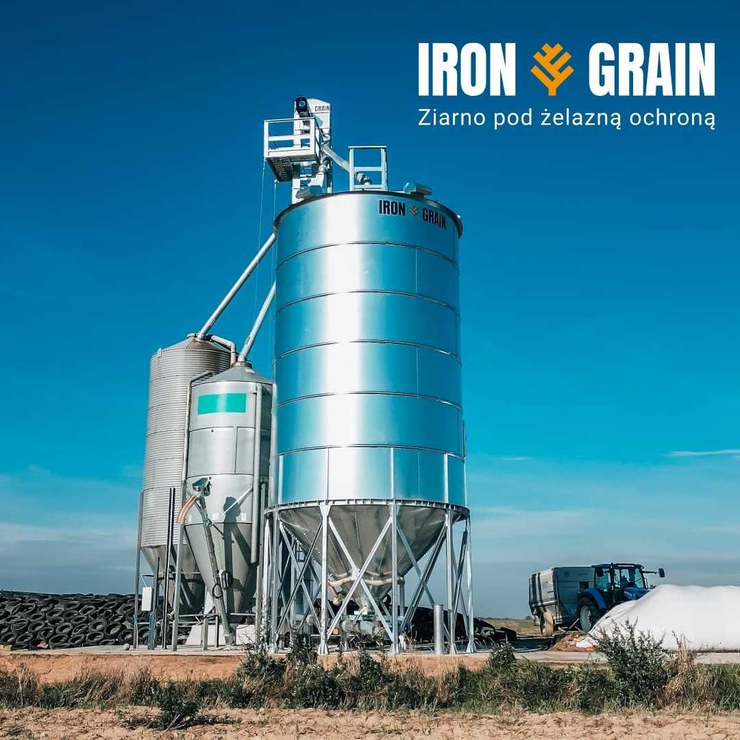 SILOS zbożowy Lejowy lej silosy 108 T zbiornik stal ocynkowana