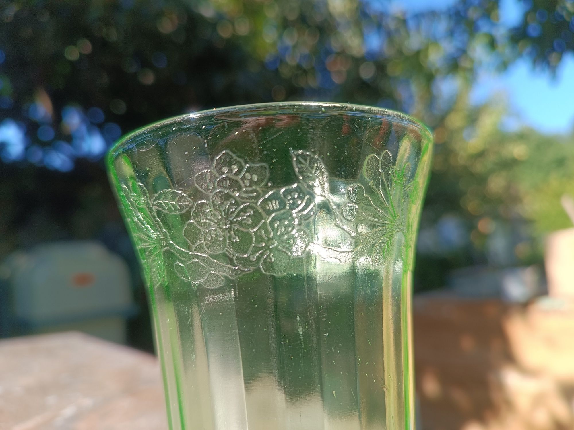 Copo verde, vintage