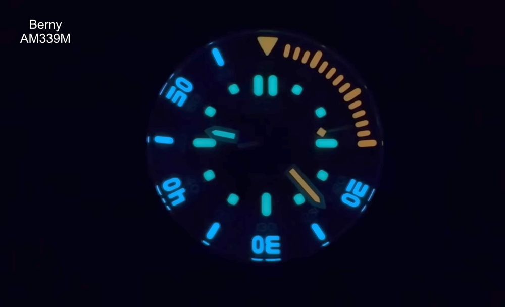 Годинник Berny 42мм AM339M зелений