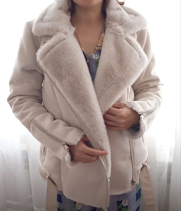 Молочная дубленка