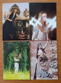 5 pocztówek KAW z wizerunkami kobiet PRL