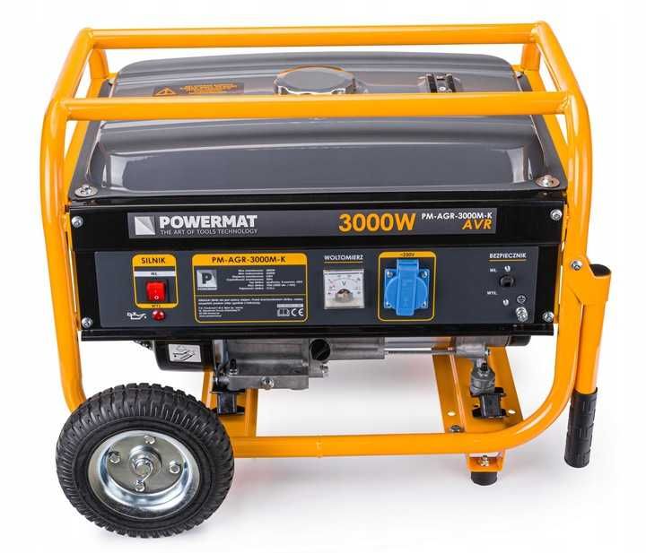 Agregat prądotwórczy generator prądu 3000W AVR Koła 7KM MOCNY