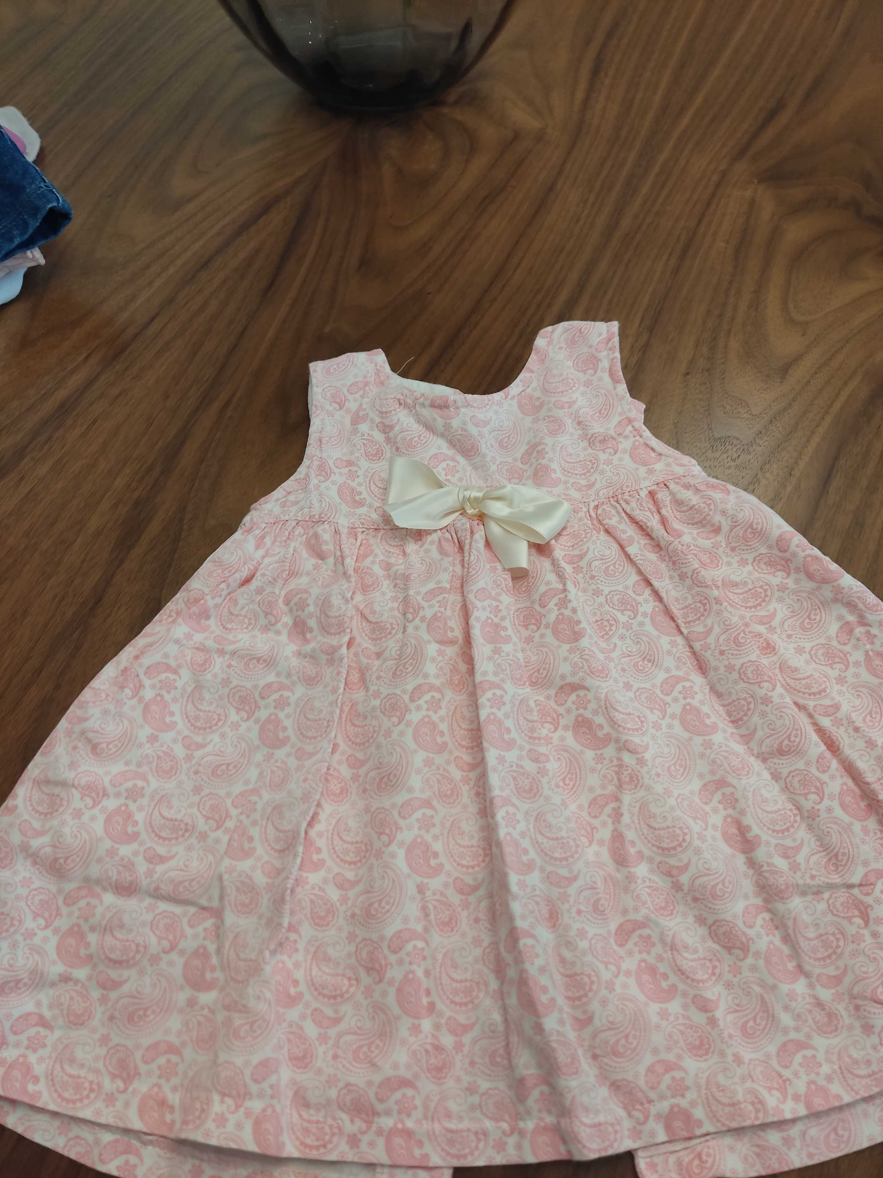 Vestido cor de rosa T 6-9M