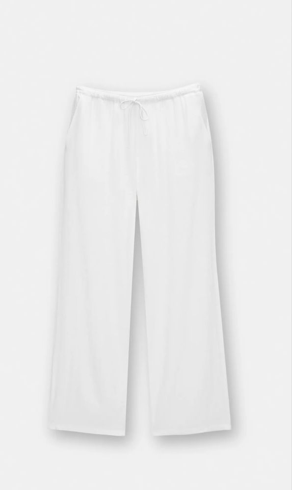 Штаны лен брюки летние белые легкие джогеры как zara