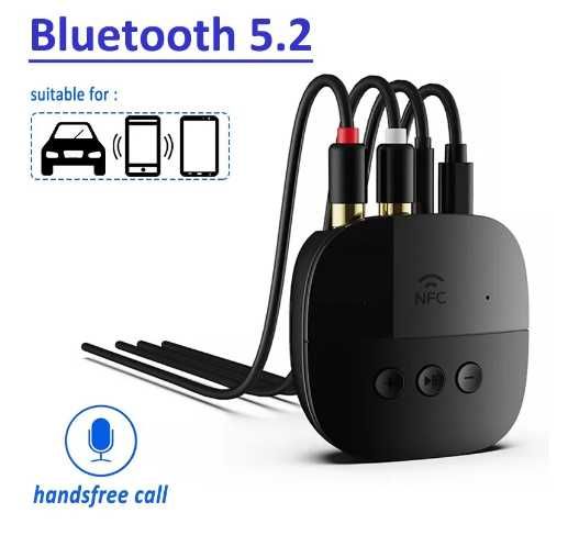 Ресивер Аудио Приемник NFC Bluetooth 5.2 3.5 мм AUX с Микрофоном