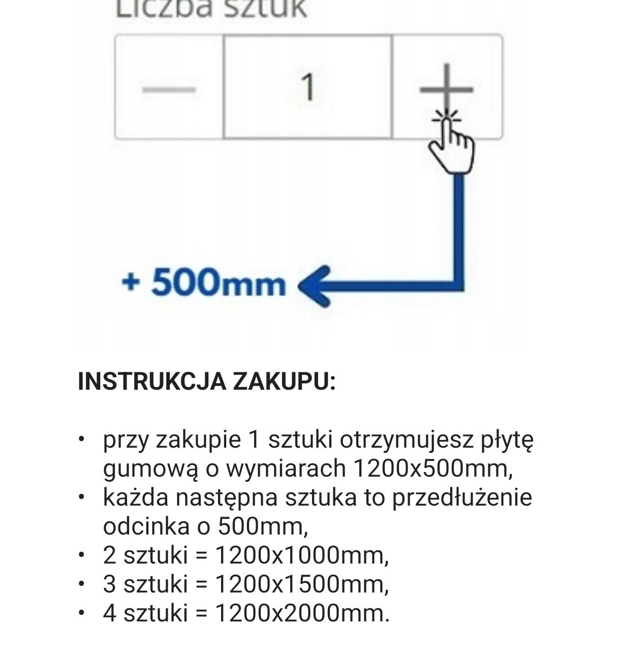 Płyta gumowa 120cm