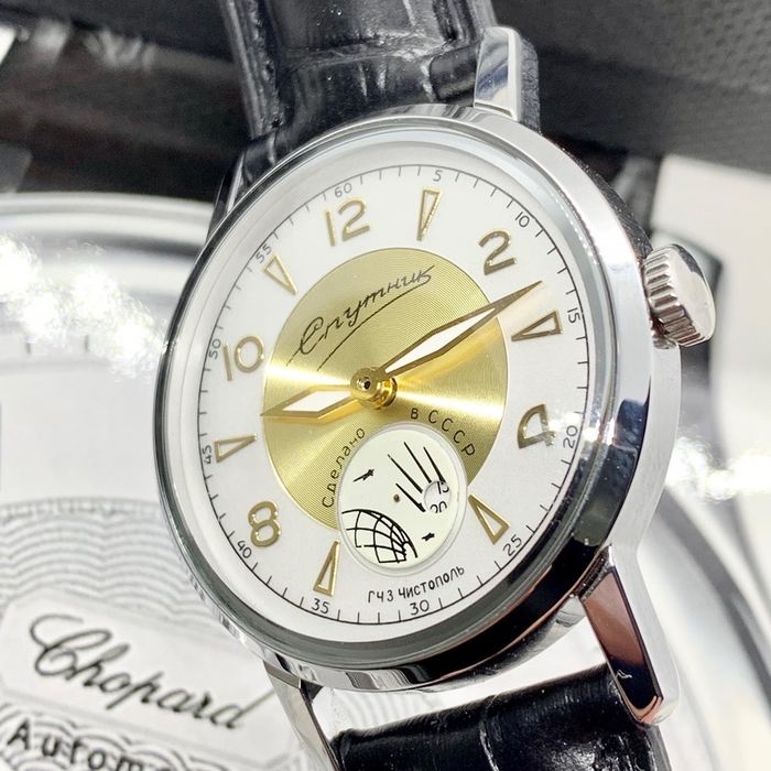 Часы новые СПУТНИК КОРПУС нерж. Два стекла победа полет восток ракета