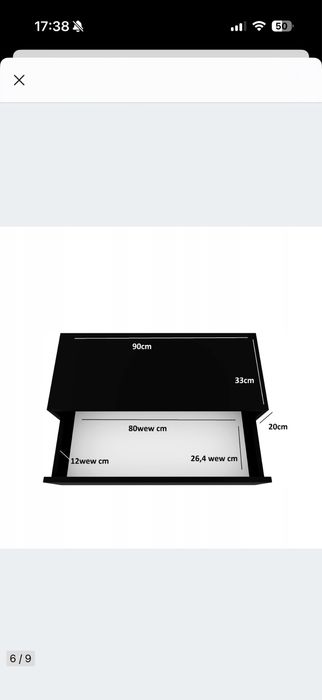 Szafka toaletka wisząca półka konsola