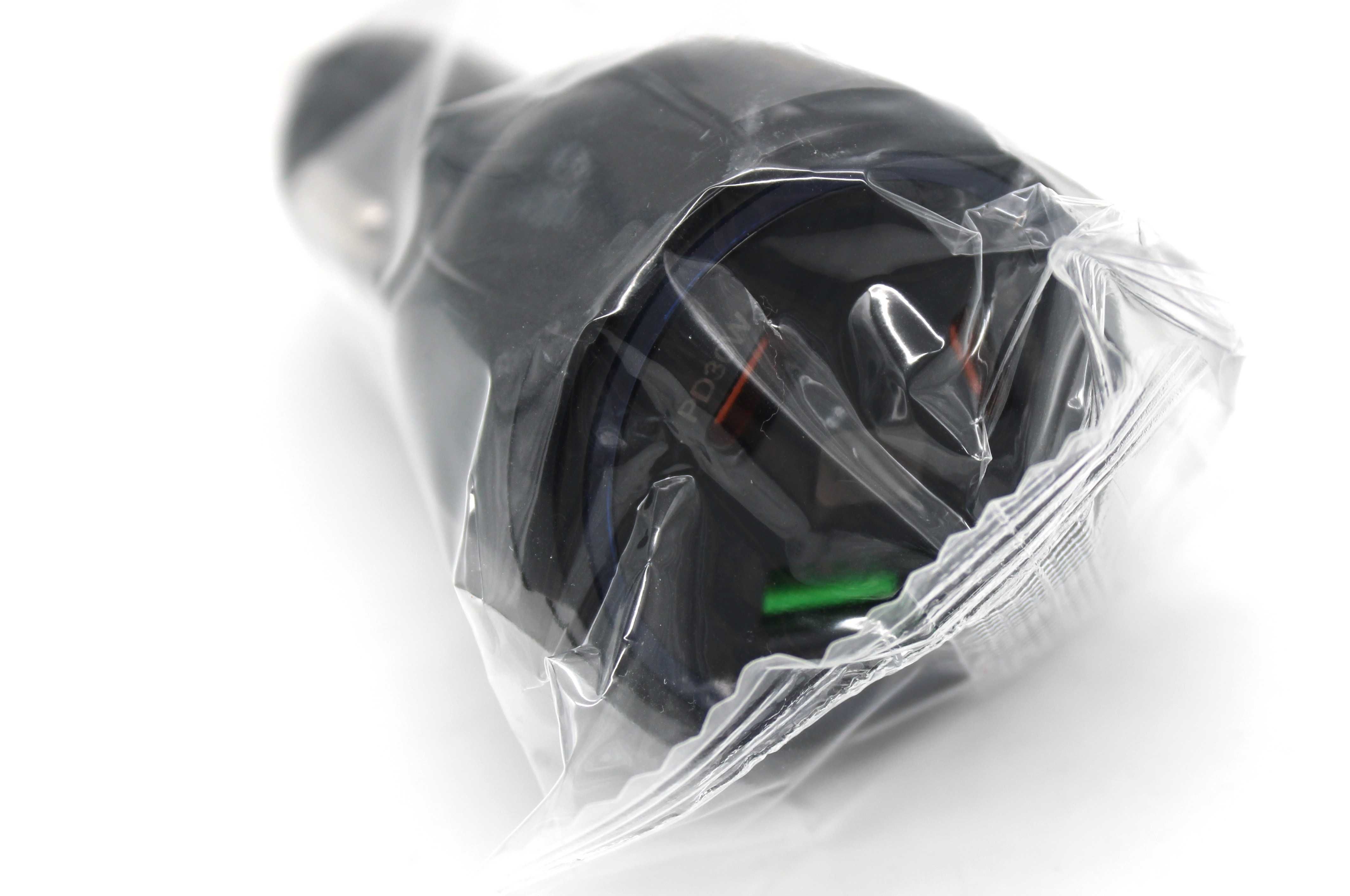 Ładowarka samochodowa trzy porty: 2x USB Typ C + USB 90W, QC, czarna
