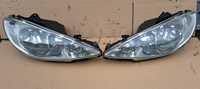 Peugeot 206 lift Lampa przednia lewa prawa Europa komplet