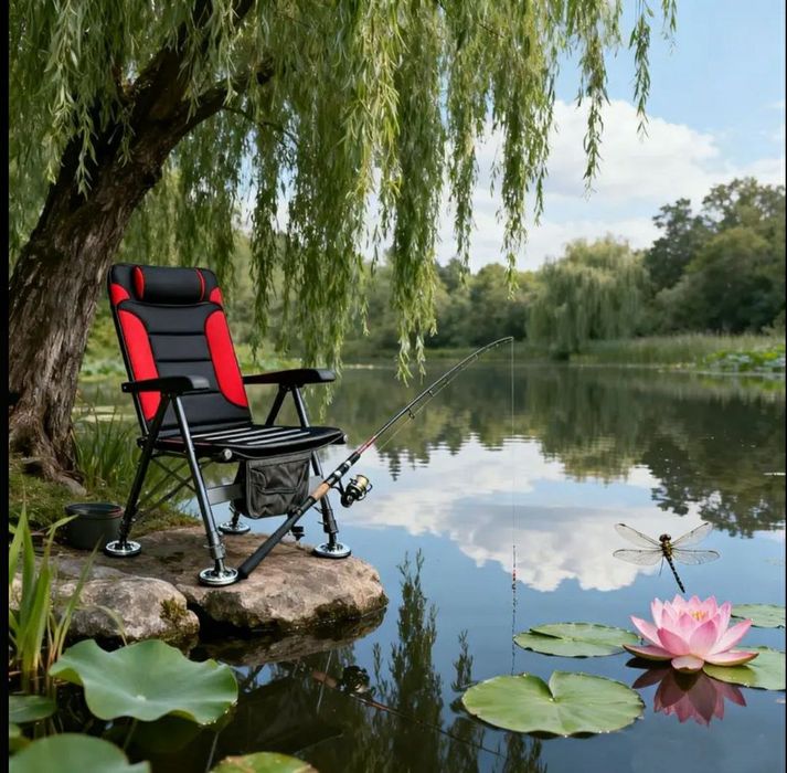 Рыбацкое кресло  130 кг Кресло карповое для рыбалки с подлокотниками