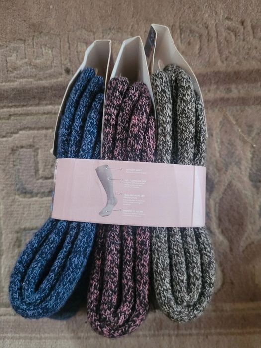 Skarpety męskie, zimowe, wełniane, grube 39-42, 3 pary