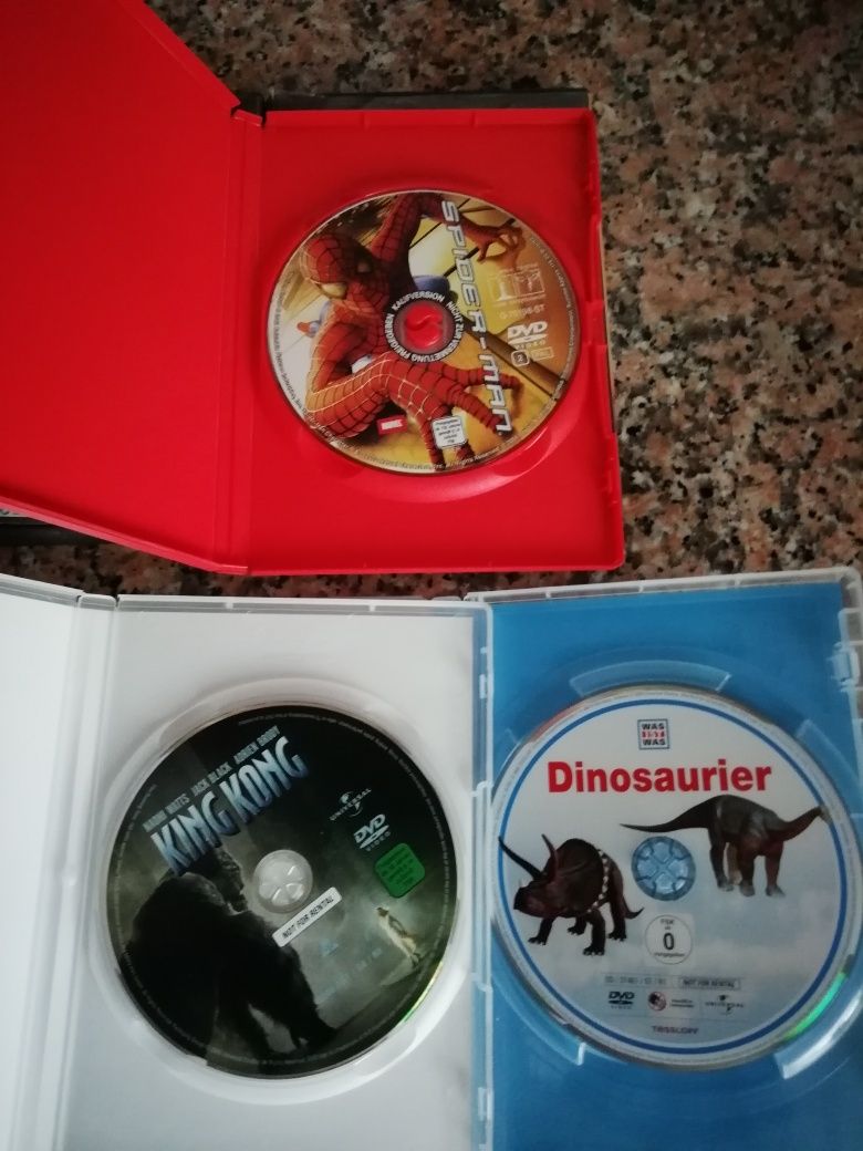 5 Filmes Dvd Homem Aranha King Kong Dinossauros