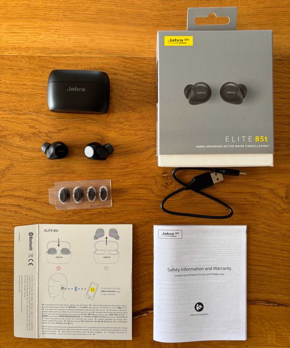 Auriculares Bluetooth JABRA Elite 85T ANC Preto em ótimo estado!