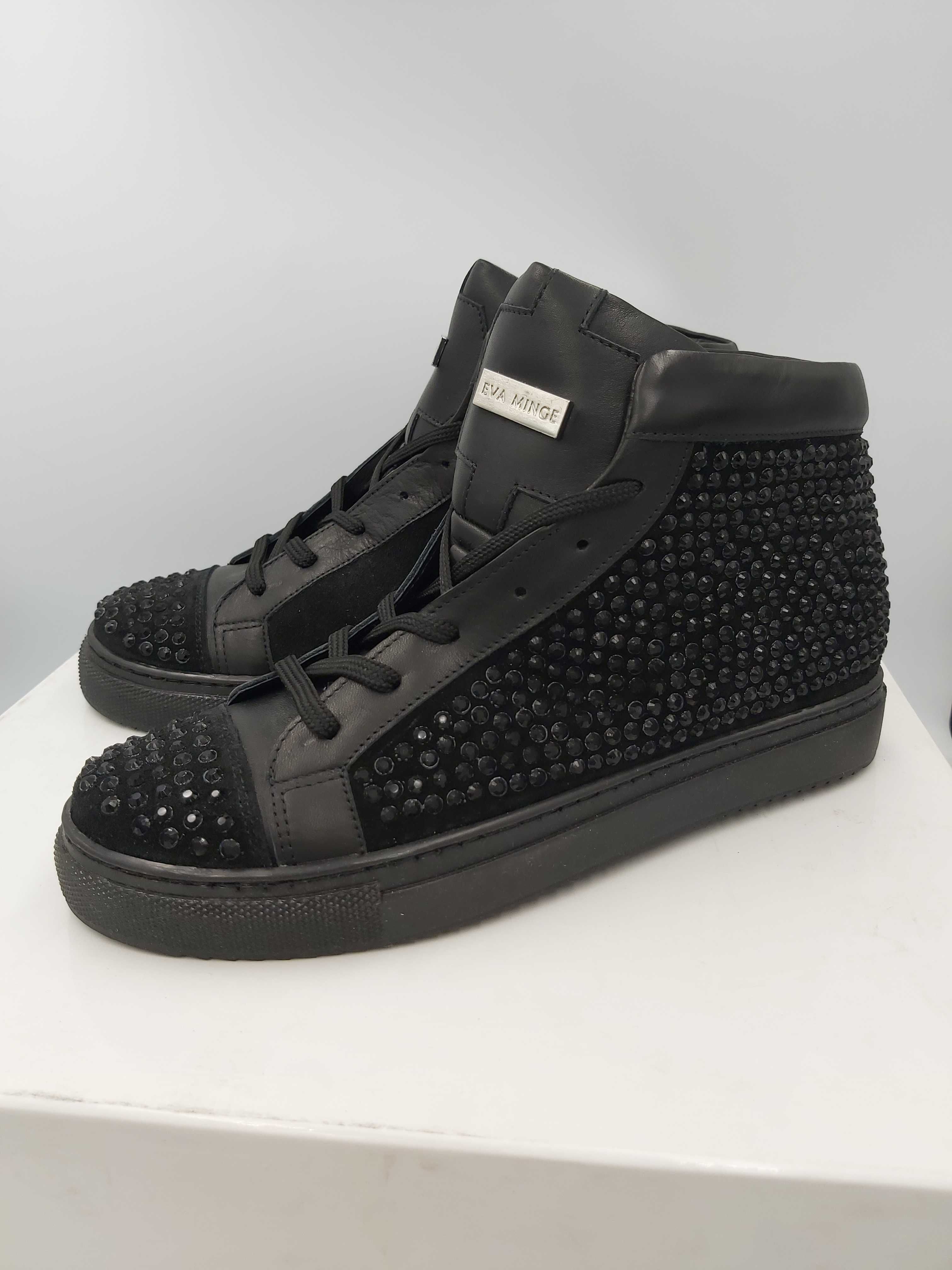 Buty skórzane botki EVA MINGE dżety sneakersy rozmiar 38