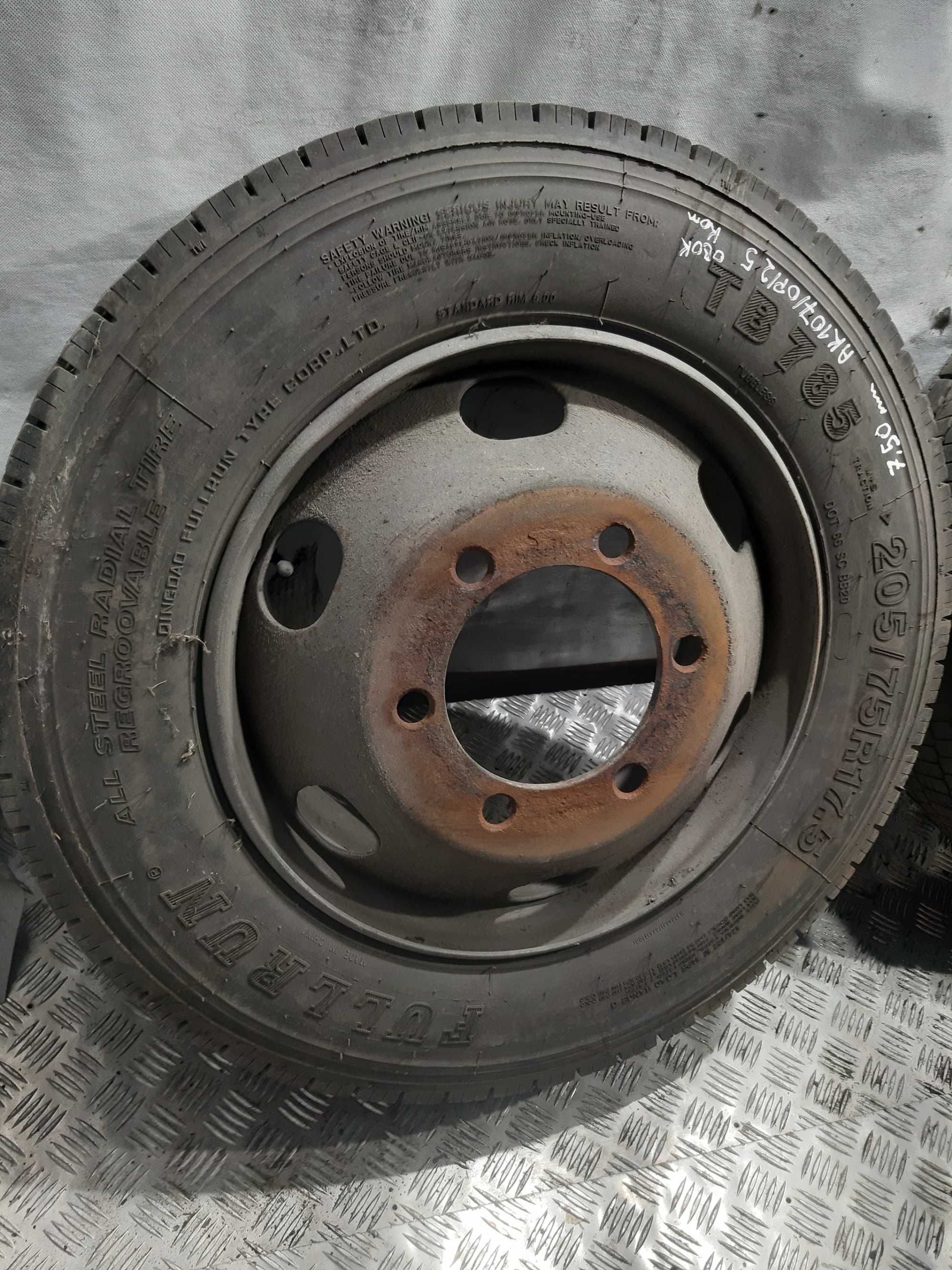 KOŁA FELGI 2x OPONY FULLRUN TB785 205/75 R17.5 2017r