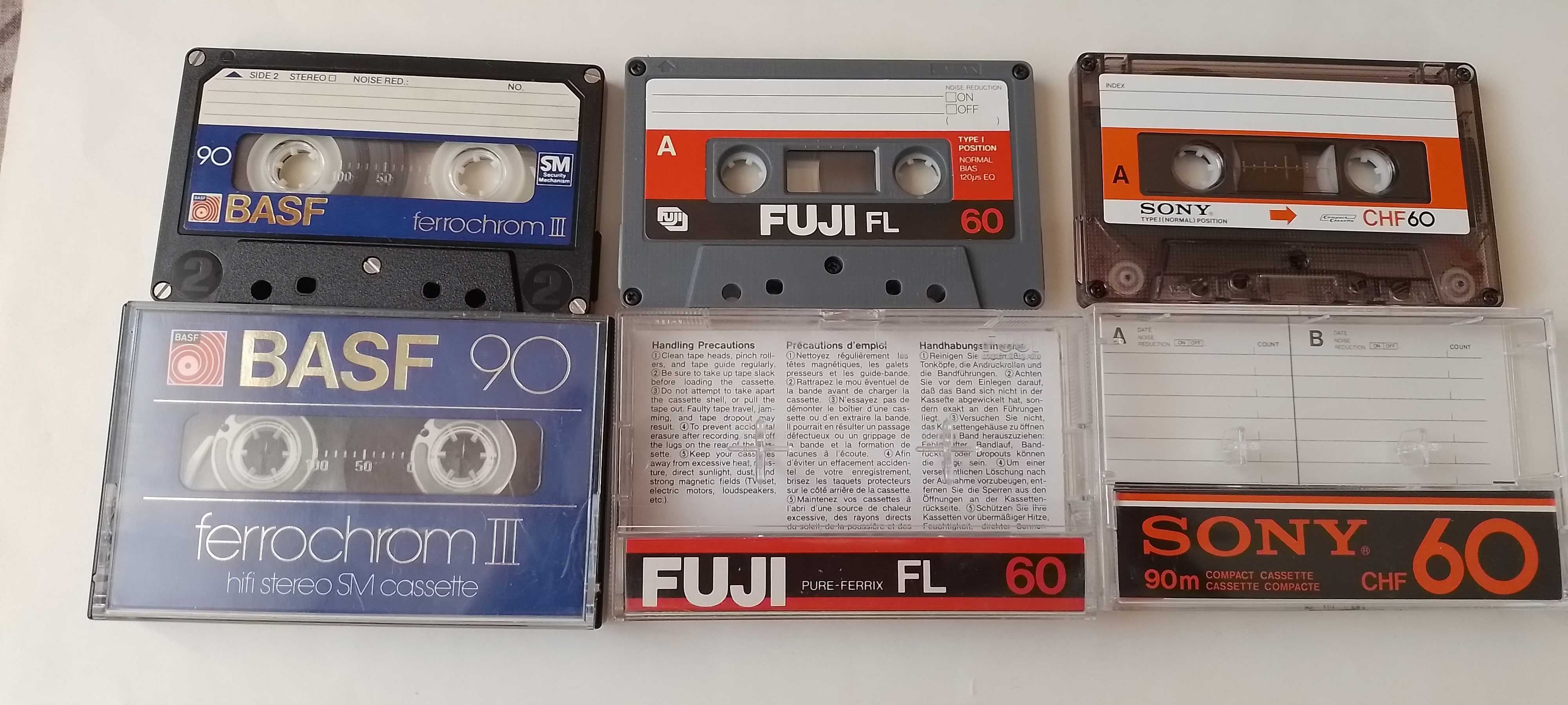 Кассета BASF Chrome90/Denon LX90/Philips Fs60/Oxus RS90/TDK SA60