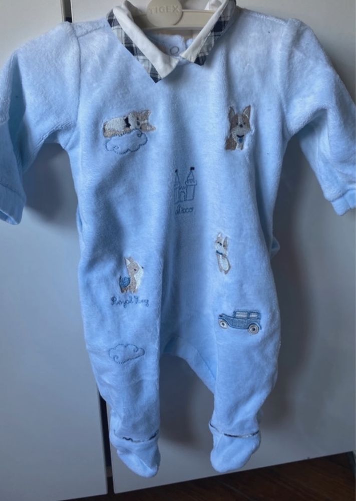 3 babygrows chicco 56 cm