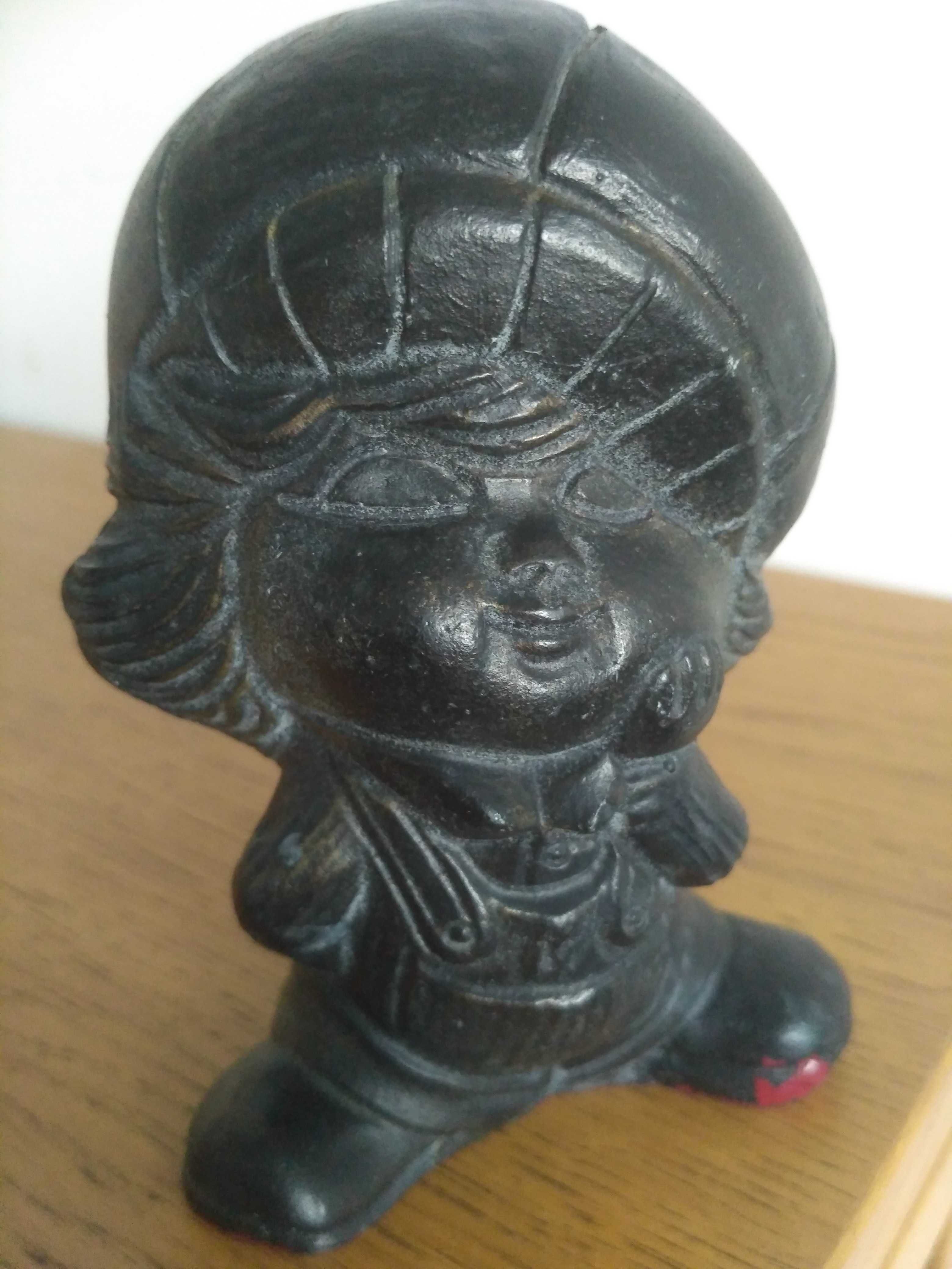 dziewczyna czarny kamienny posąg Figurka, waga - 490 gr