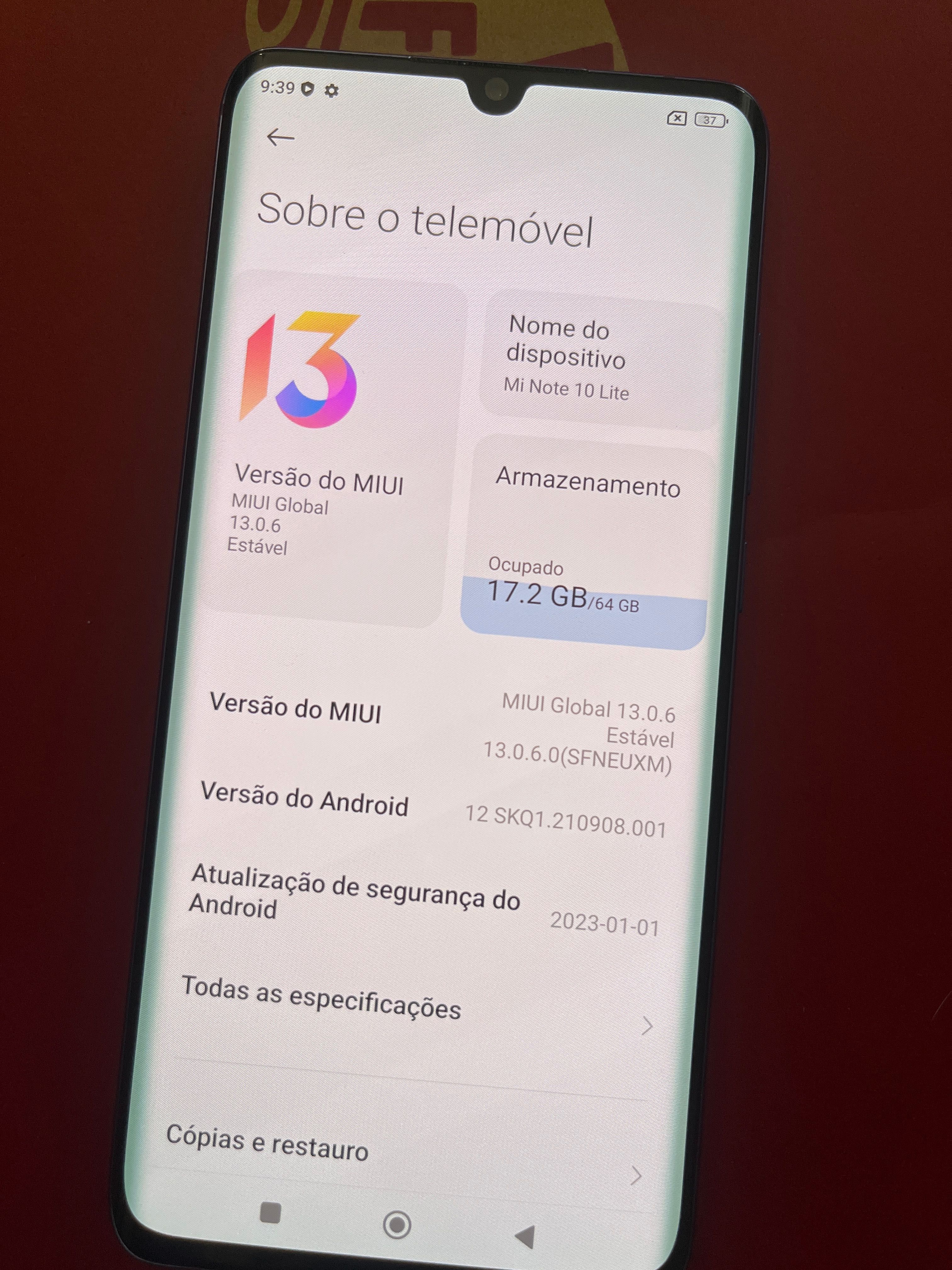 Telemóvel Xiaomi Mi Note 10 Lite