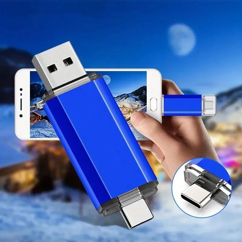 PenDrive OTG 2 em 1 USB Tipo C 128 Gb