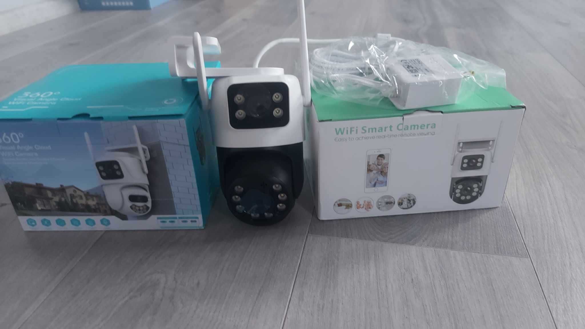 Podwójna kamera WiFi zewnetrzna  obrotowa 2x 4MP PTZ ZOOM Aplikacja
