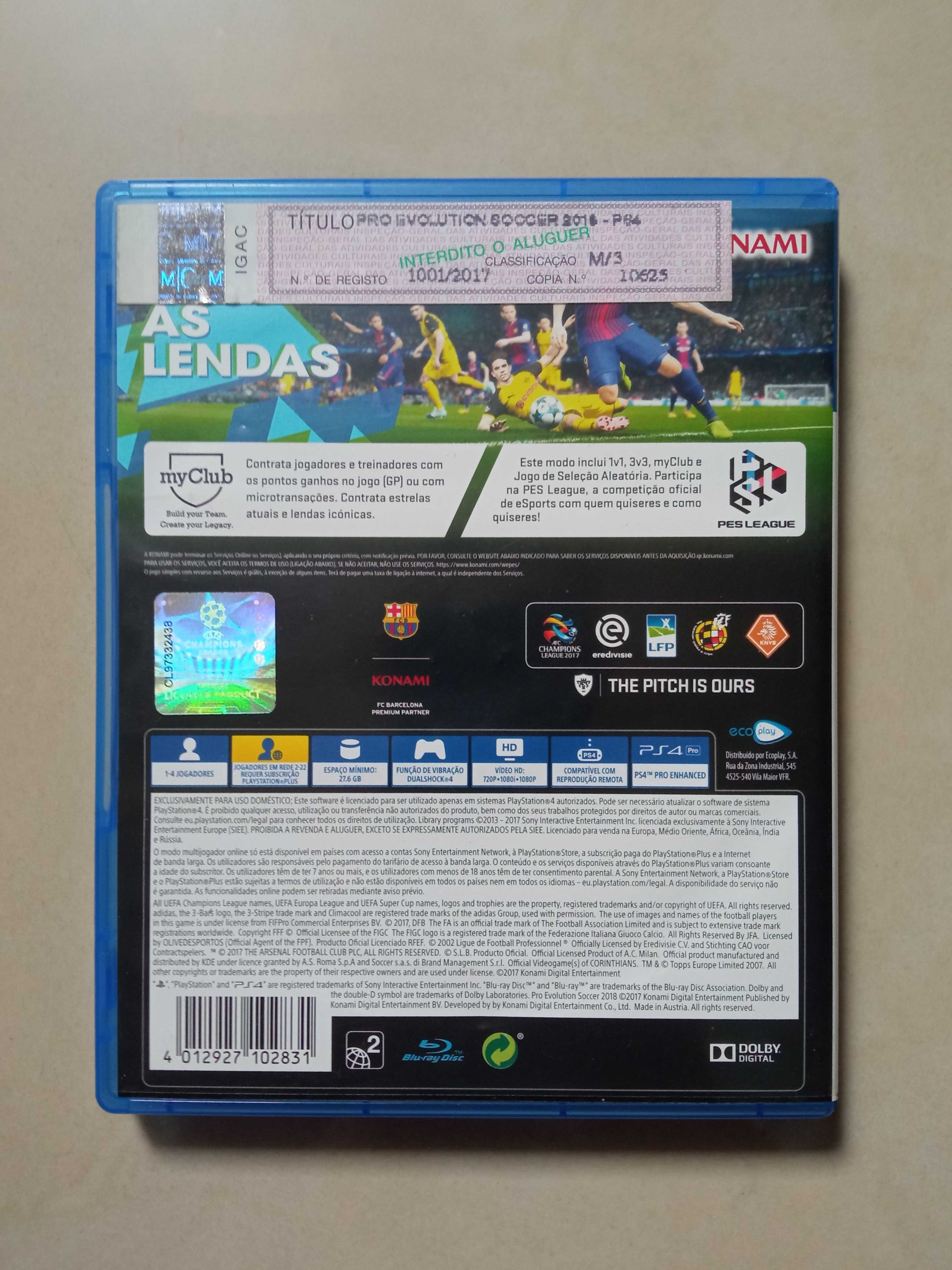 PES 2018 - Jogo PS4