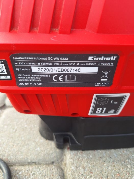 NIEUŻYWANA Pompa wodna Einhell