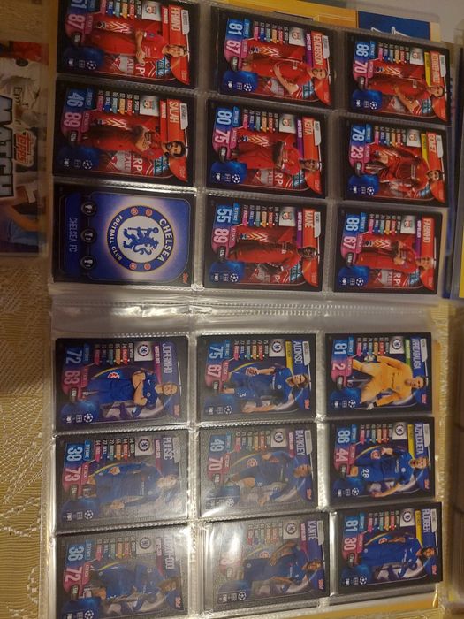 Lote de albuns de cards de futebol