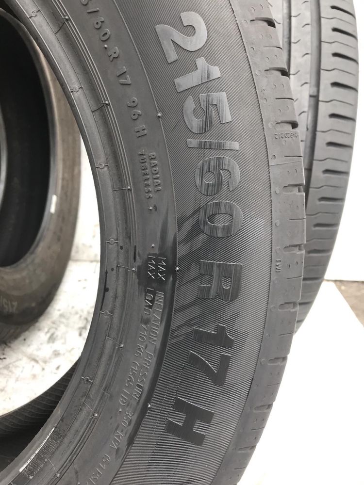 Шины Continental Eco5 215/60r17 Комплект Лето Б/у Склад Оригинал