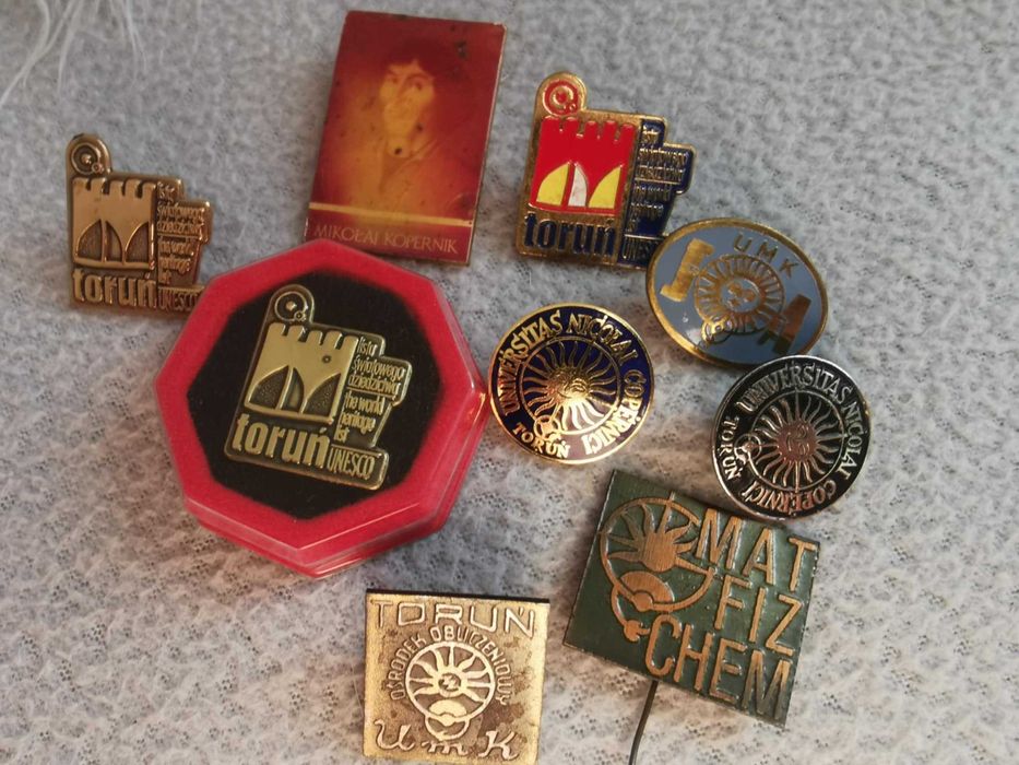 Zestaw odznak - Torunia.