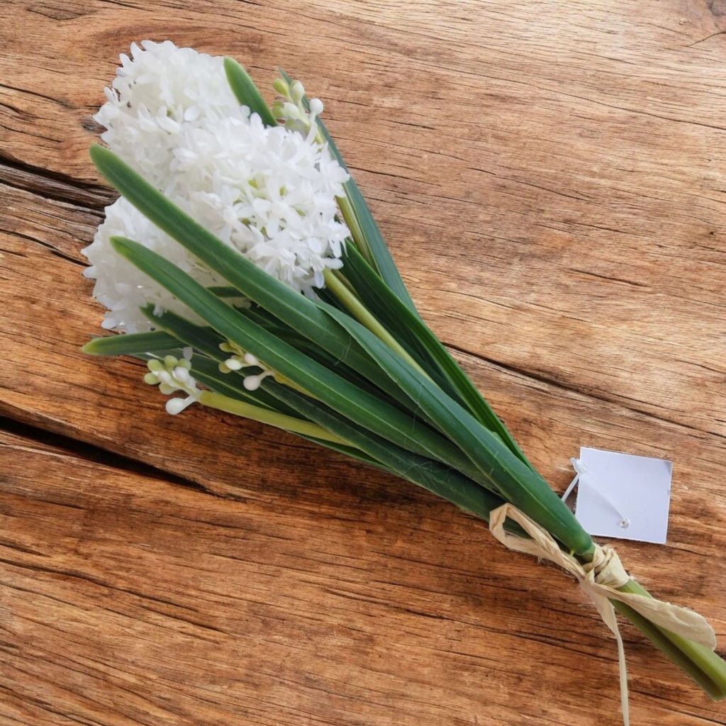 Bukiet 3szt białego czosnku - przepiękne kwiaty jak żywe