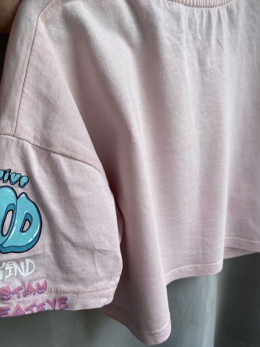 Футболка вкорочена на дівчинку 116-122