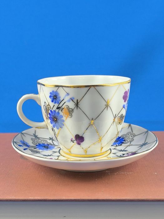 Duo Łomonosow LFZ #filiżanka #ZSRR #Rosja  #porcelana