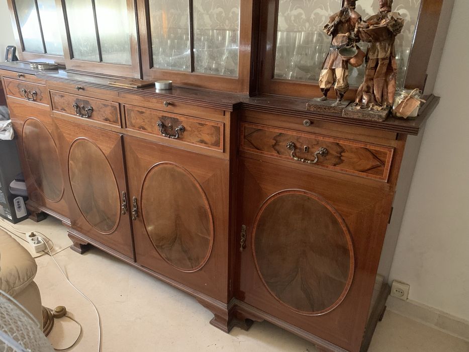 Movel sala vintage nogueira louçeiro