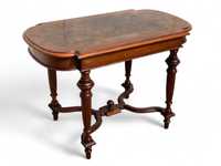 Piękny stary stolik eklektyczny z krzyżakiem ANTYK orzech stół stylowy
