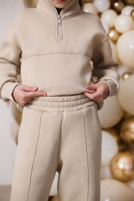 Теплий костюм з начосом для дівчат, від виробника, рости 104 - 170