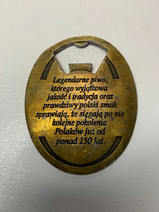 Otwieracz do piwa Okocim mosiężny