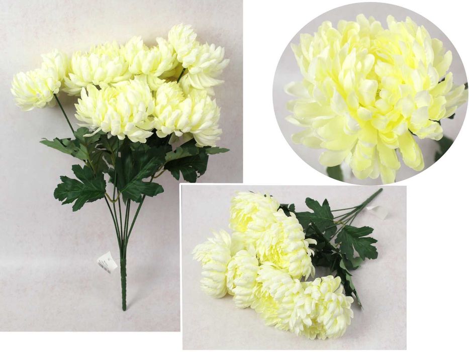 sztuczne chryzantema cmentarz chryzantemy kremowe Wszystkich Świętych