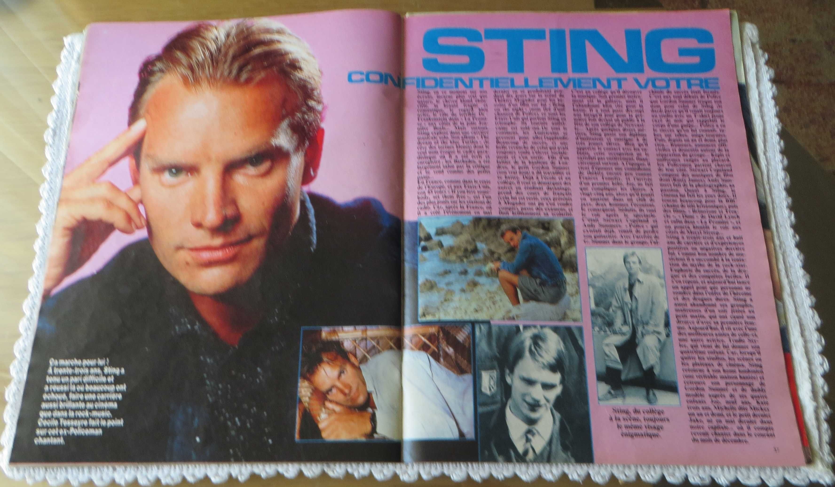 Revista Música  Salut  1985 -  Sting Depache Mode e Michel Sardou