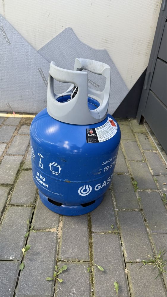 Nowa Pełna Butla gazowa Gaspol do grilla klik Quick-on,8kg propan