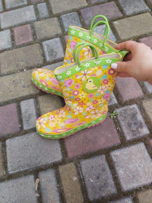 Чобітки гумові для дівчинки 32 розмір