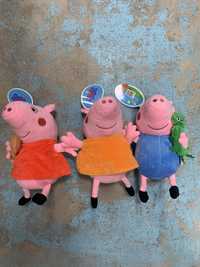 Conjunto de 3 peluches peppa pig